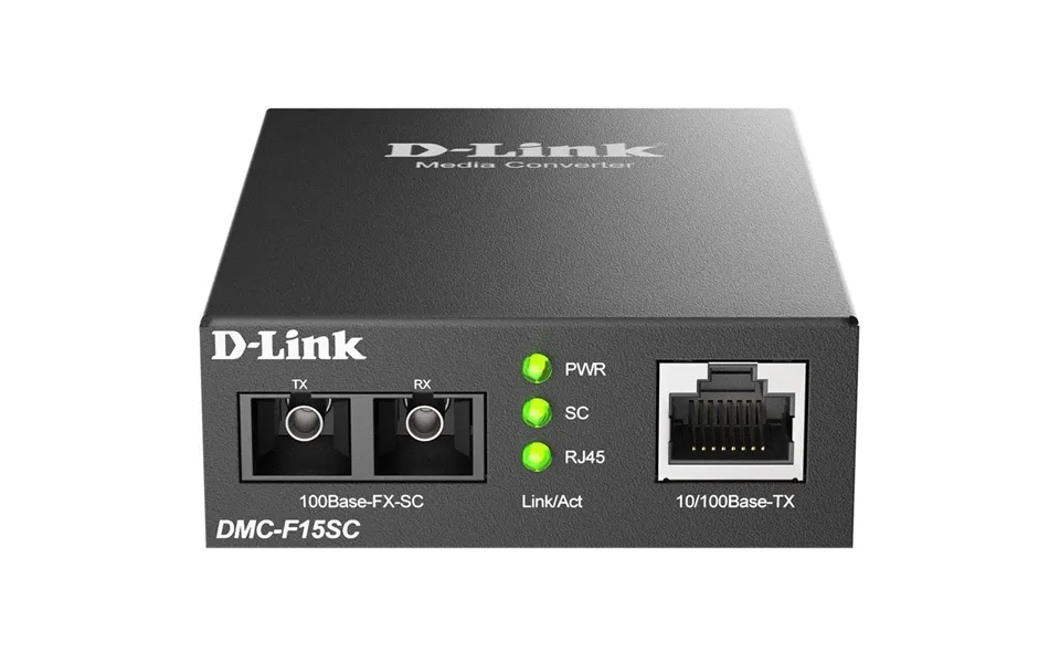 Dmc-f15sc 10 100basetx Til 100basefx Sc Single-mode Mediekonverter 15 Km