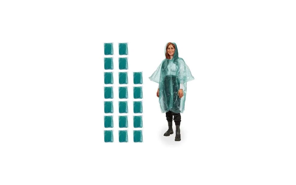 Engangs Regnponcho - Sæt Med 20 Stk