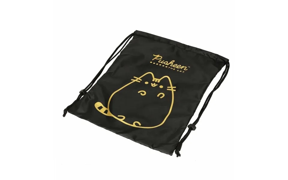 Guldfarvet Børneskotaske Med Pusheen Design