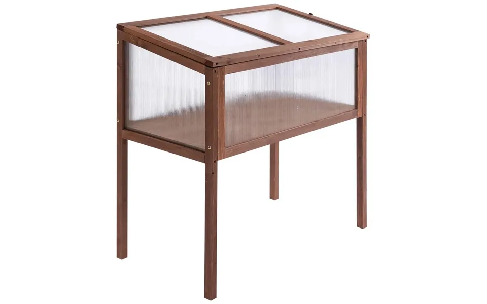 Hævet Vækstkasse I Brun Gran Til Altan