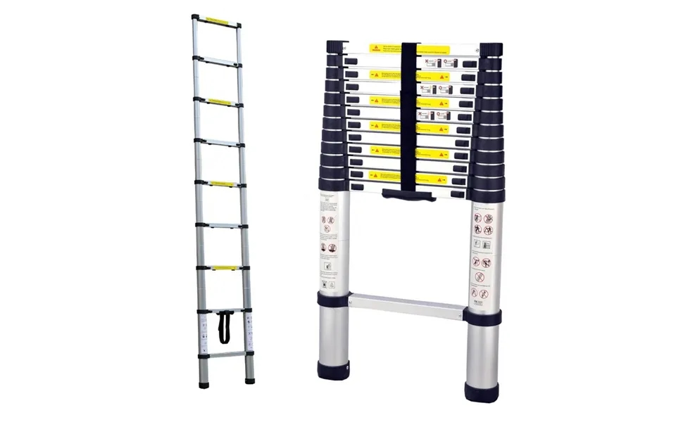 Herzberg Hg-5260 Teleskopstige I Aluminium Med Skridsikker Fod - 2,6m