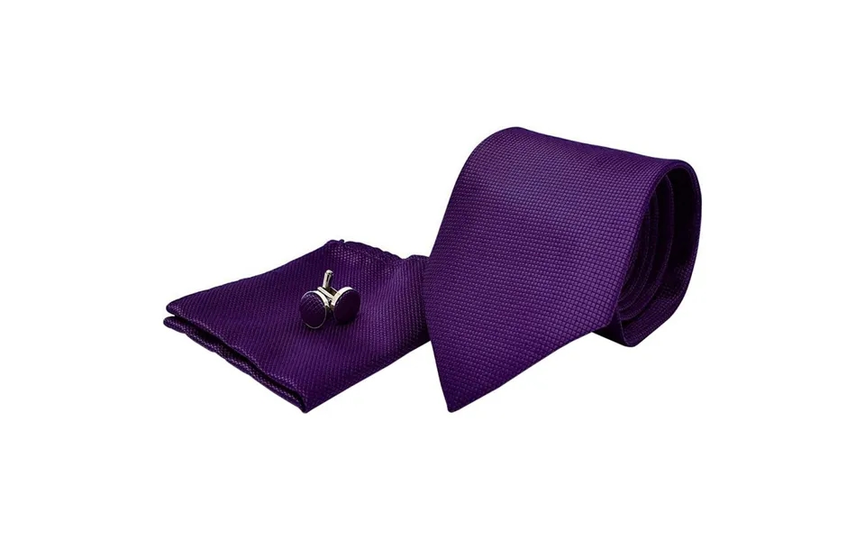 Kostume Tilbehør Slips Lommetørklæde Manchetknapper - Lilla