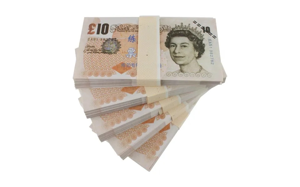 Legetøjspenge - 10 Britiske Pund 100 Sedler