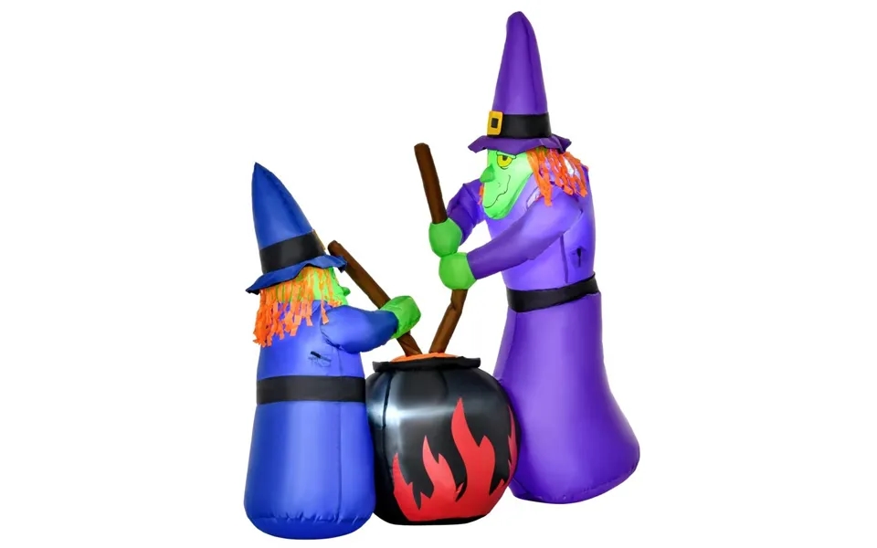 Oppustelig Heksekedel Med Led Til Halloween