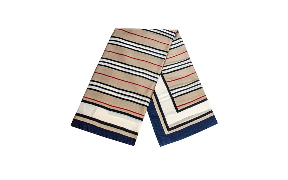 Stribet Tørklæde - Marineblå, Nr. 33