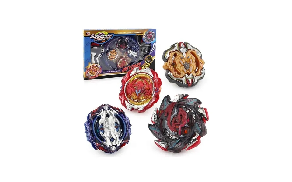 Superblade Top Plate Battle Set 4-pack - Blå