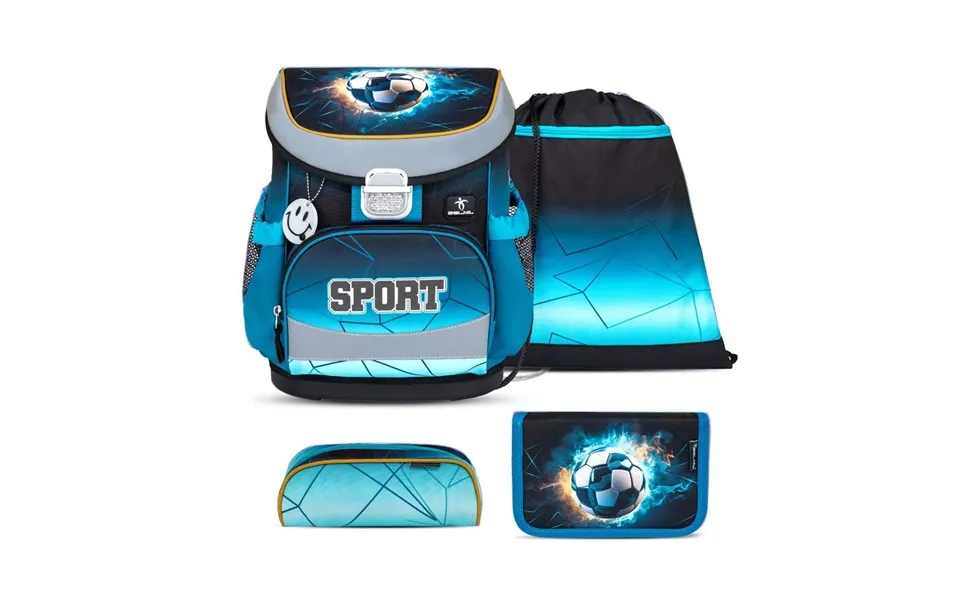 Fodbold Skoletaske Med 4 Dele