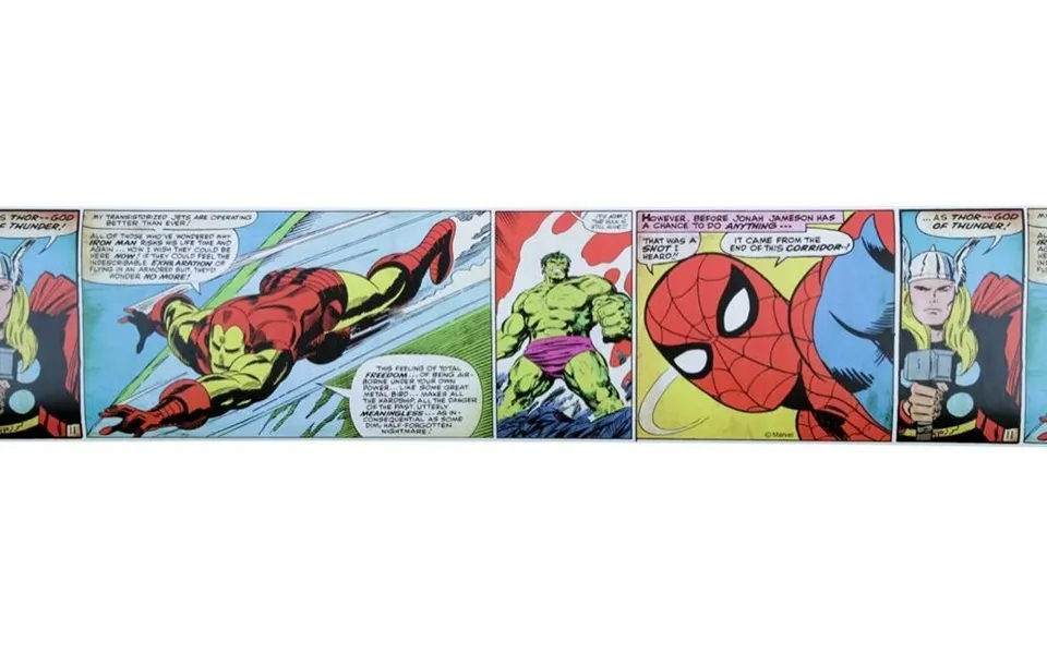 Marvel Comics Tapetborter 15,6 Cm
