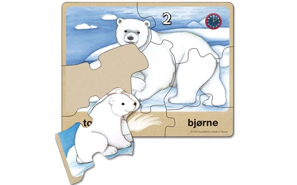 Sæt Med 12 Træpuslespil Med Tal