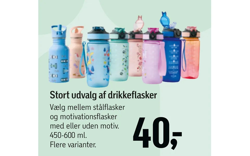 Stort Udvalg Af Drikkeflasker