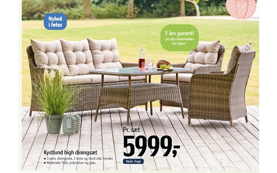 Kystlund High Diningsæt