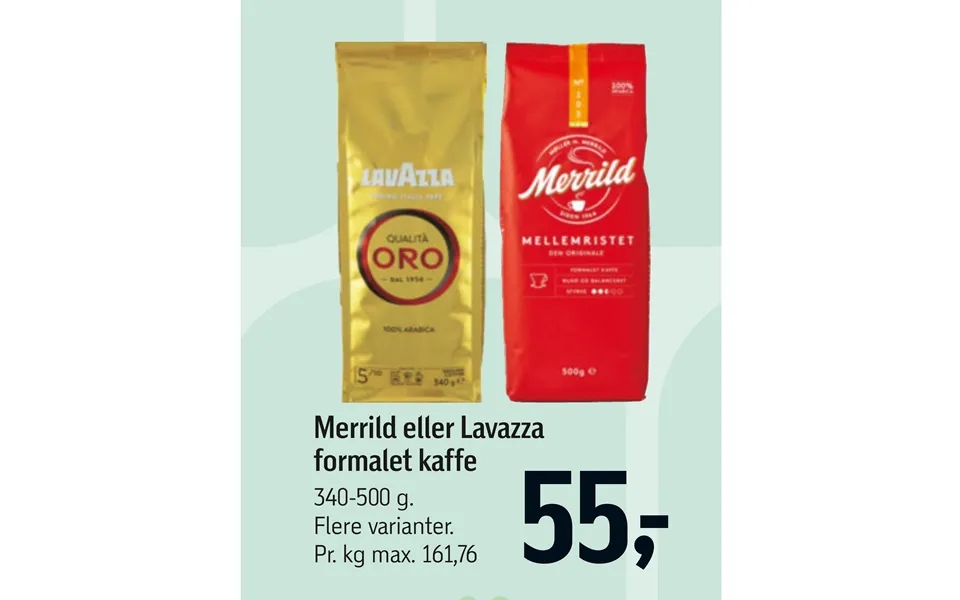 Merrild Eller Lavazza Formalet Kaffe