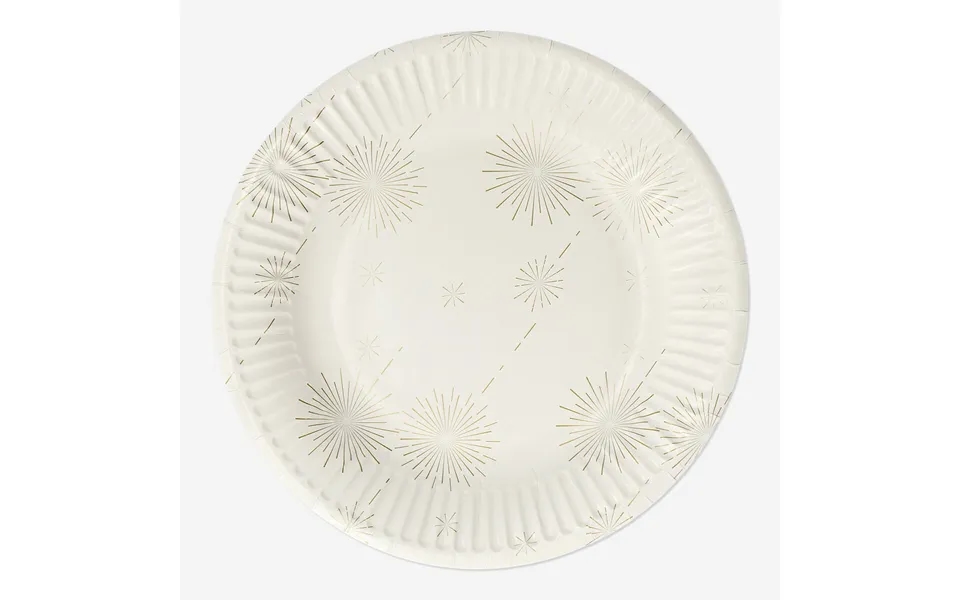 Paptallerkener Med Fyrværkeridesign - 8 Stk