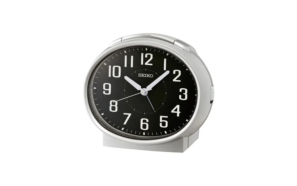 Seiko Vækkeur I Grå Med Snooze Og Quiet Sweep - Oval