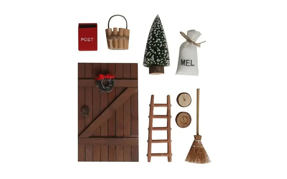 Dga Nissedør M. 9 Dele Rød -7x12x18cm- 21001838