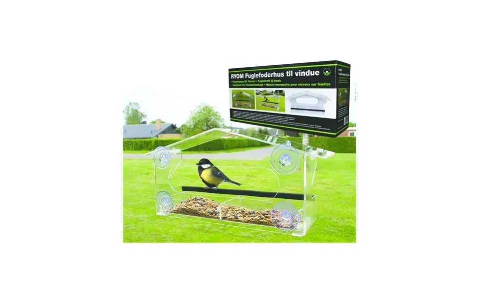 Fuglefoderhus T Vindue Klar Acryl - 217-654