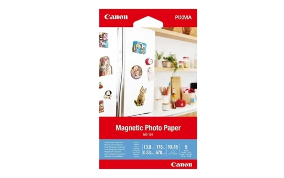 Canon Magnetpapir 10x15 Cm - 5 Ark Glossy Mg-101 Modsvarer N A