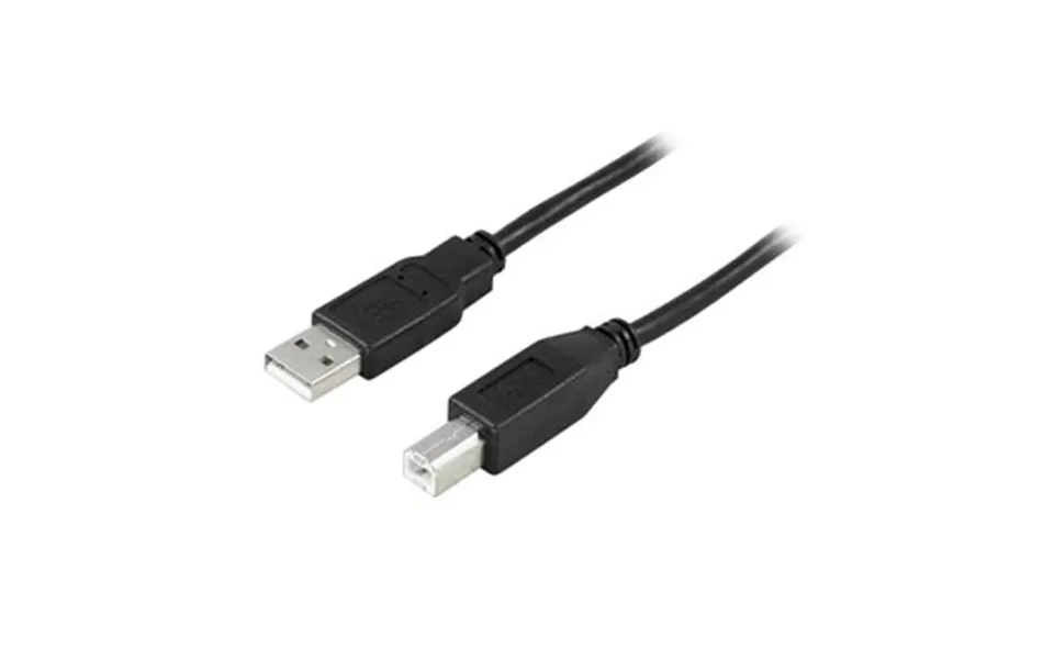 Deltaco Deltaco Usb 2.0 Cable Type A Male Type B Mockery 2m, Black 7340004621416 Equals N A