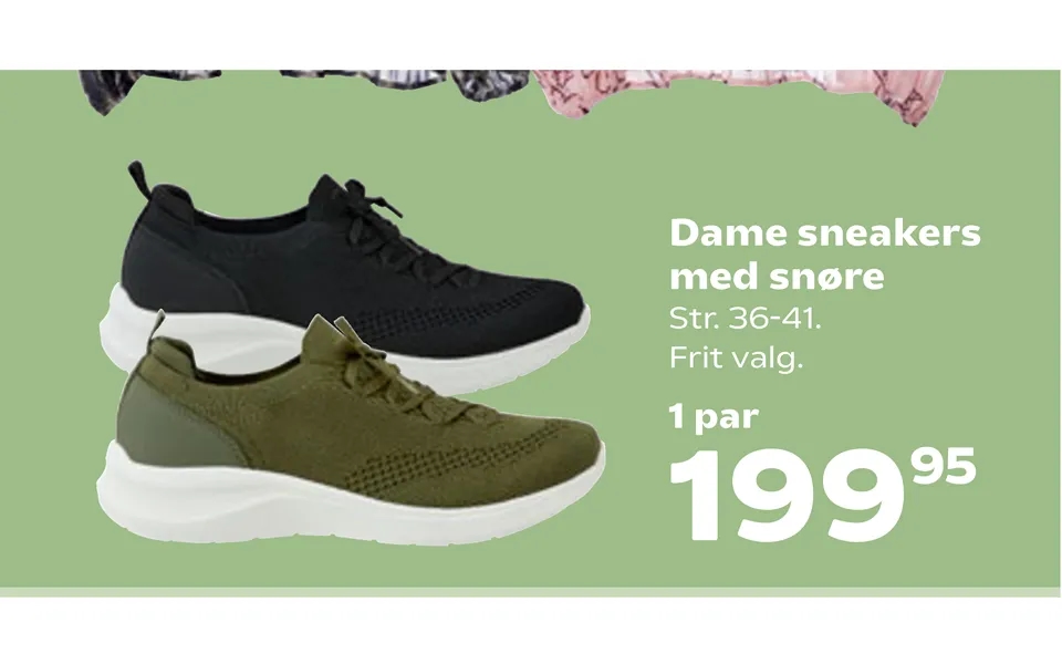 Dame Sneakers Med Snøre