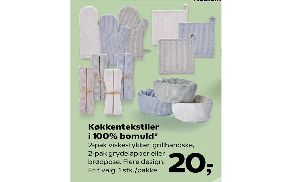 Køkkentekstiler I 100% Bomuld