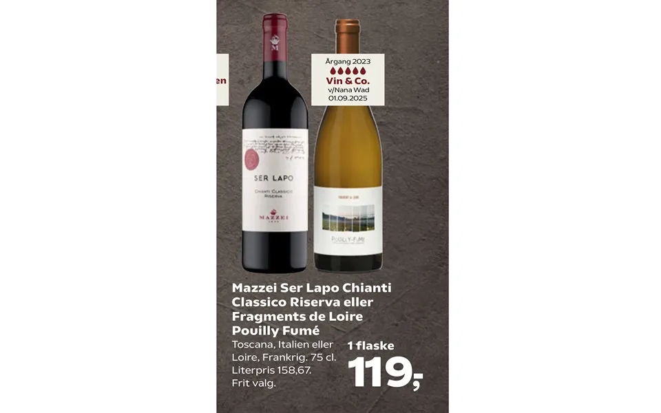 Mazzei Ser Lapo Chianti Classico Riserva Eller Fragments De Loire Pouilly Fumé