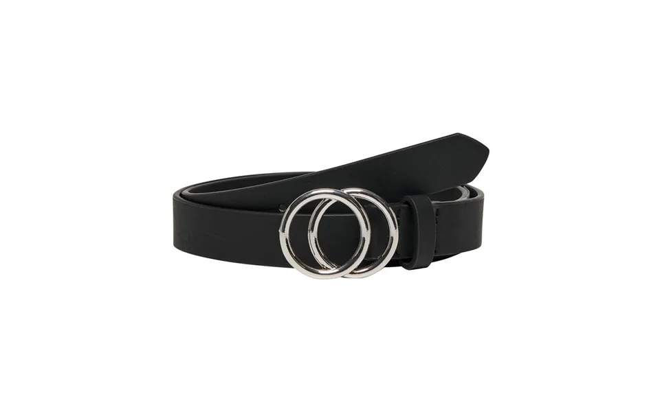 Only Dame Faux Læder Bælte Onlrasmi - Black Shiny Silver Buckle