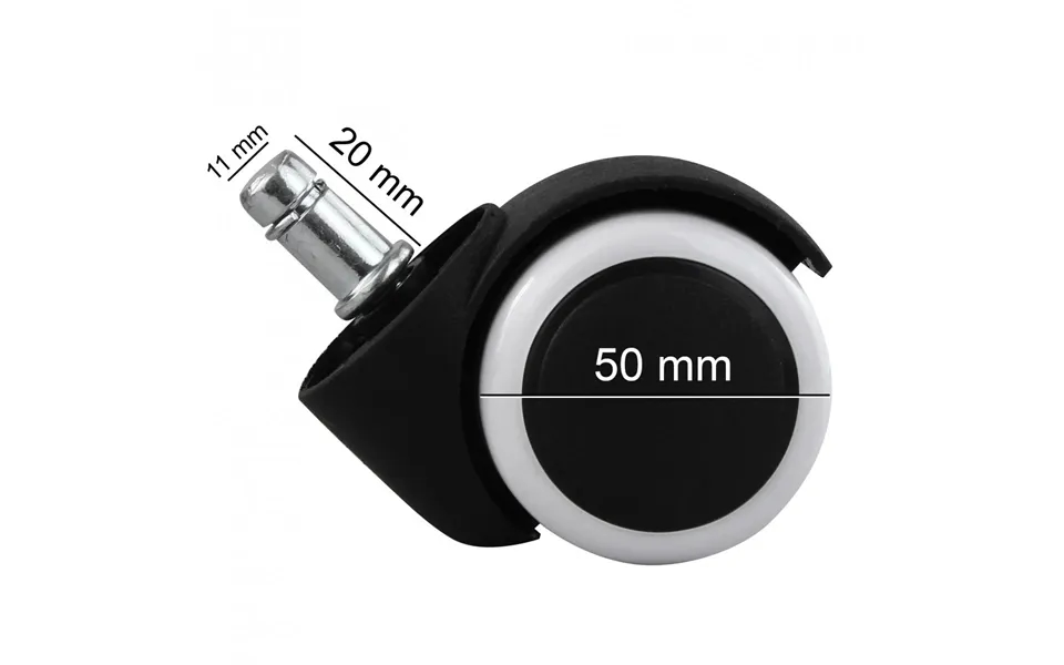 5 X Hjul Til Kontorstol - Stift 11 Mm Ø50 Mm