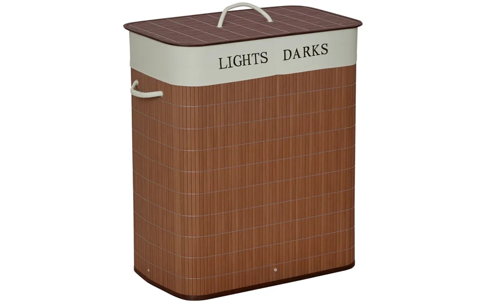 Bambus Vasketøjskurv - Smal Med Låg