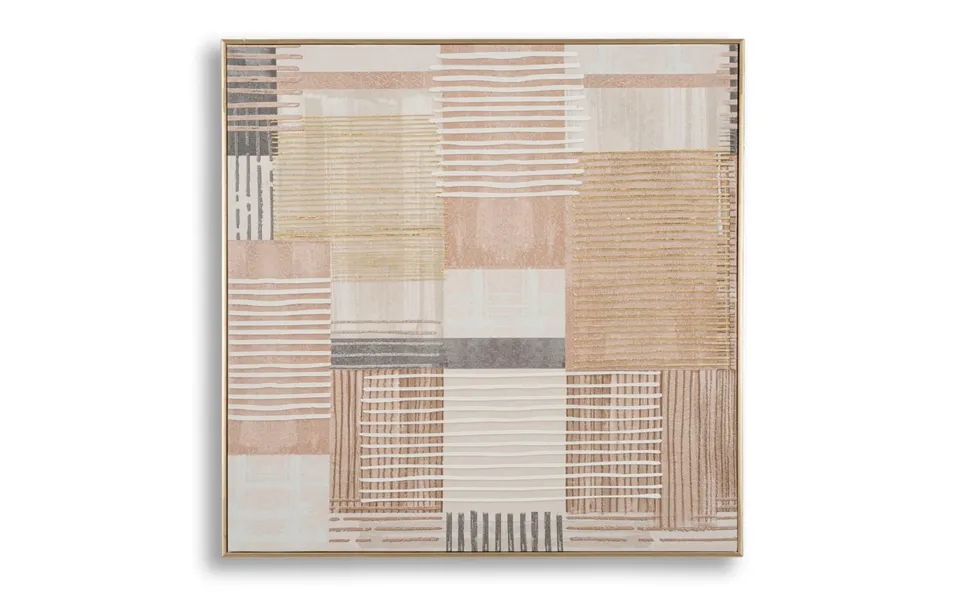 Billedramme Af Fyrretræ, Lærred Og Plast - 60x3x60 Cm