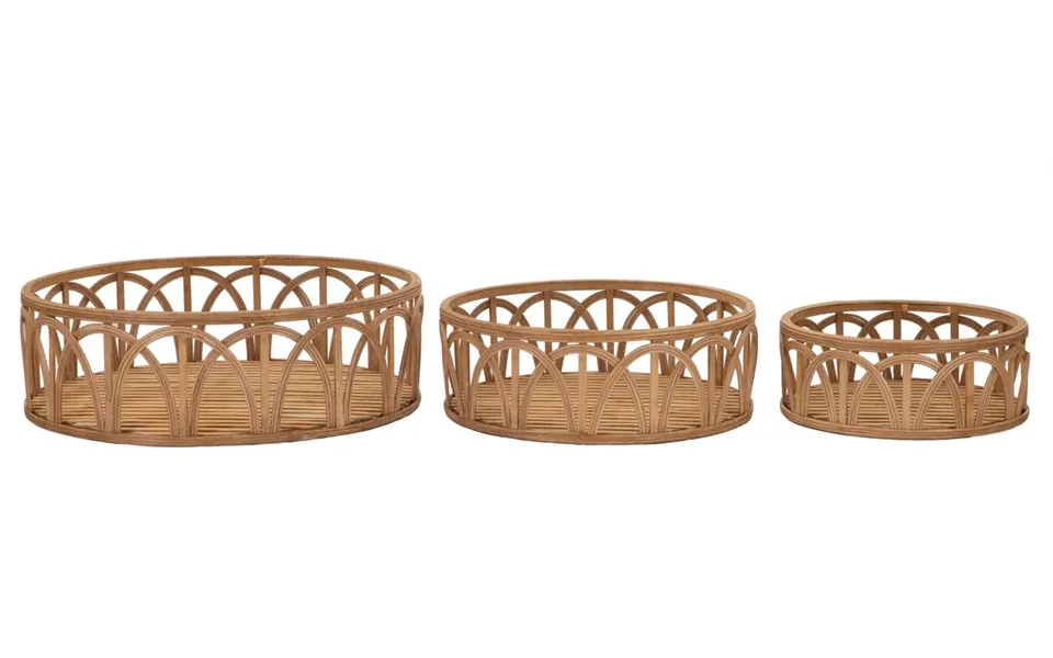Boho Chic Bakker I Rattan - 50x16 Og 40x14 Og 30x12 Cm