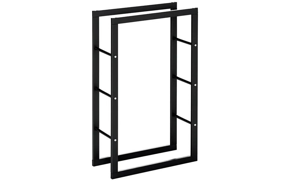 Brændehylde Metal 60 X 25 X 100 Cm Brændehylde Stablingshjælp Stålramme 100 Kg Brændehylde Udendørs Brændehylde Brændehy