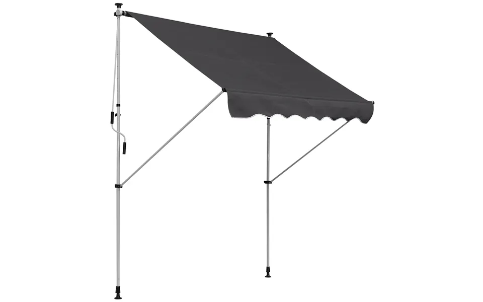 Klemmemarkise Med Håndsving - Højdejusterbar