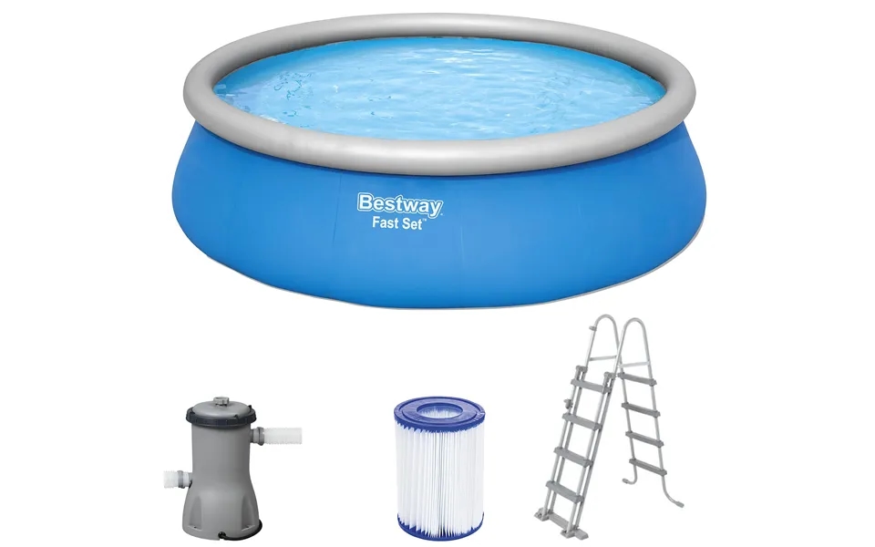 Poolsæt 457x122 Cm - Rund Og Selvsamlende Pool I Et Praktisk Komplet Sæt