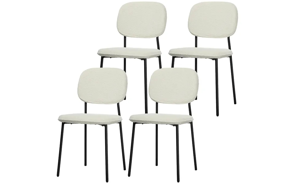 Sæt Med 4 Spisestole - Blødt Stofbetræk