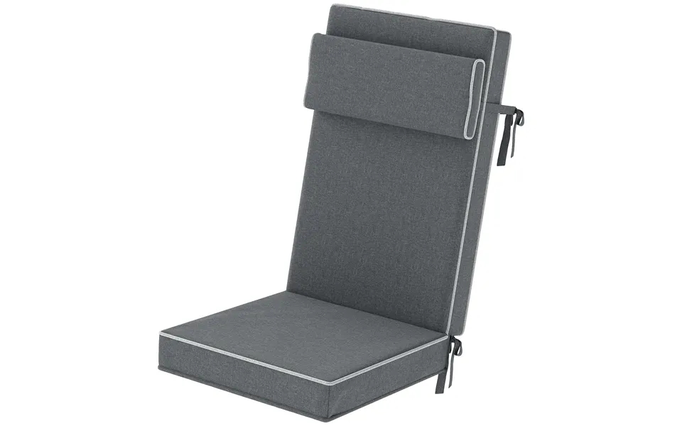 Siddehynde 120 X 47 X 9,5 Cm Vandafvisende Stolehynde Med Bånd - Nakkestøtte