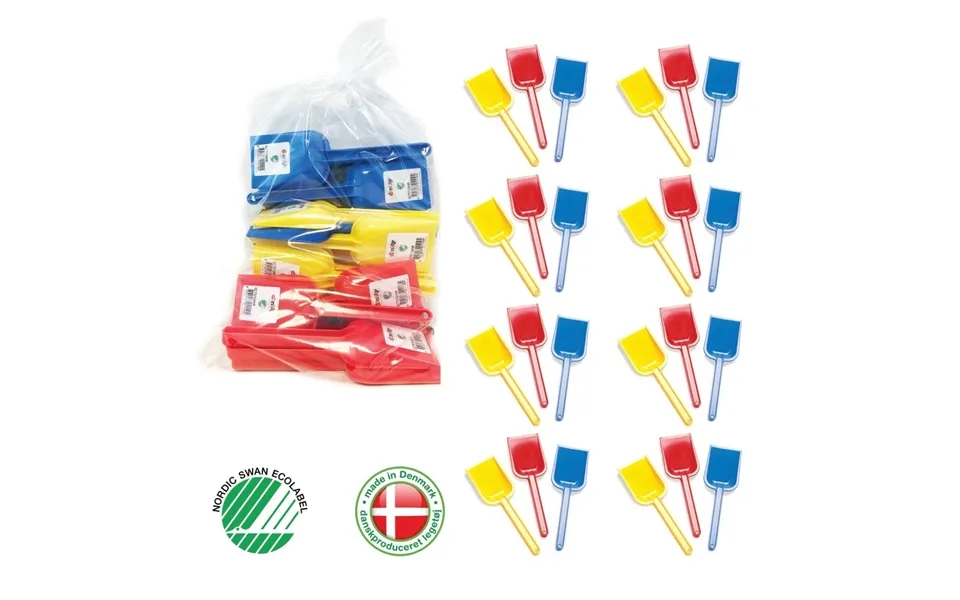 1 Pose Med 24 Stk Svanemærkede Dantoy Skovle - 18 Cm