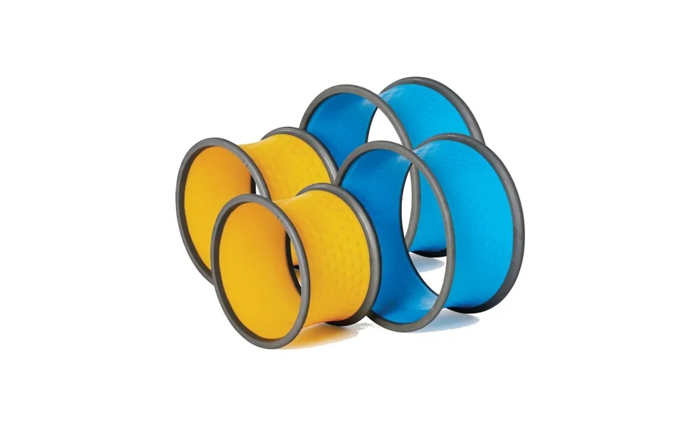 Gonge Piece Wheels Sæt - 2 X Yellow & 2 X Blue Legehjul