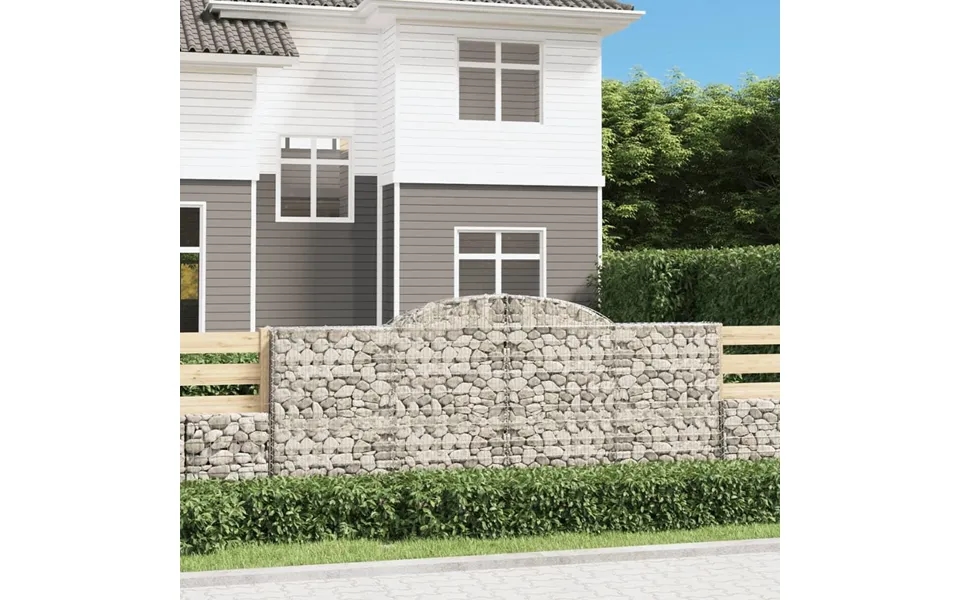 Buet Gabionkurv 300x30x120 140 Cm Galvaniseret Jern