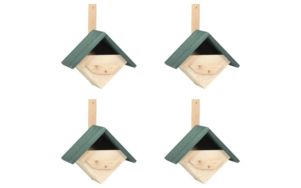 Fuglehuse 4 Stk. 24x16x30 Cm Fyrretræ