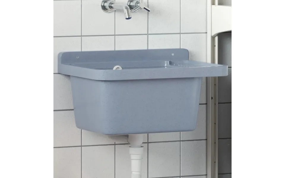 Håndvask 50x35x24 Cm Væghængt Resin Grå