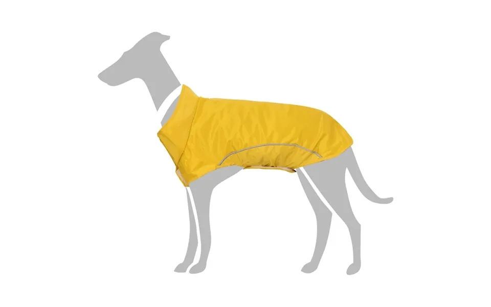 Hunderegnfrakke Med Refleksstriber Polyester Xxs Gul