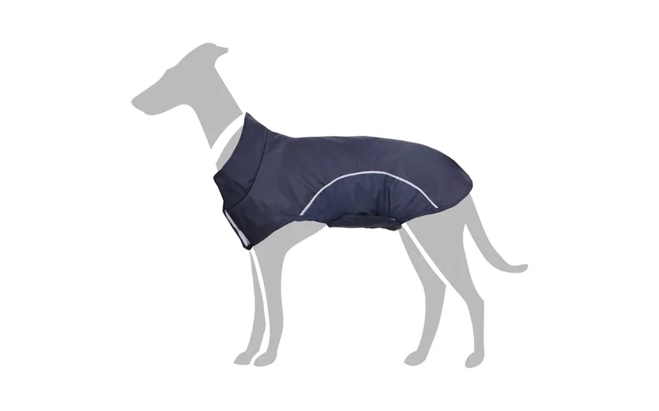 Hunderegnfrakke Med Refleksstriber Polyester Xxs Marineblå