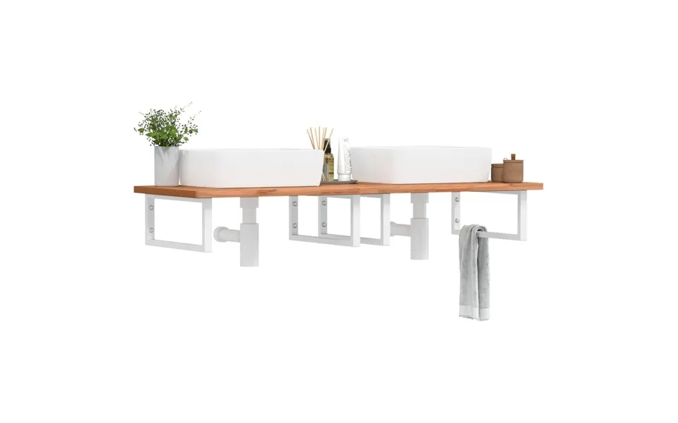 Hyldebeslag Til Håndvask 2 Stk. Rektangulær Stål Hvid