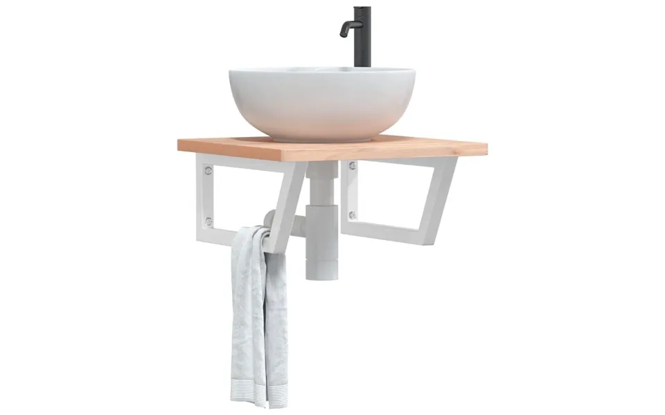 Hyldebeslag Til Håndvask 2 Stk. Trapez Stål Hvid