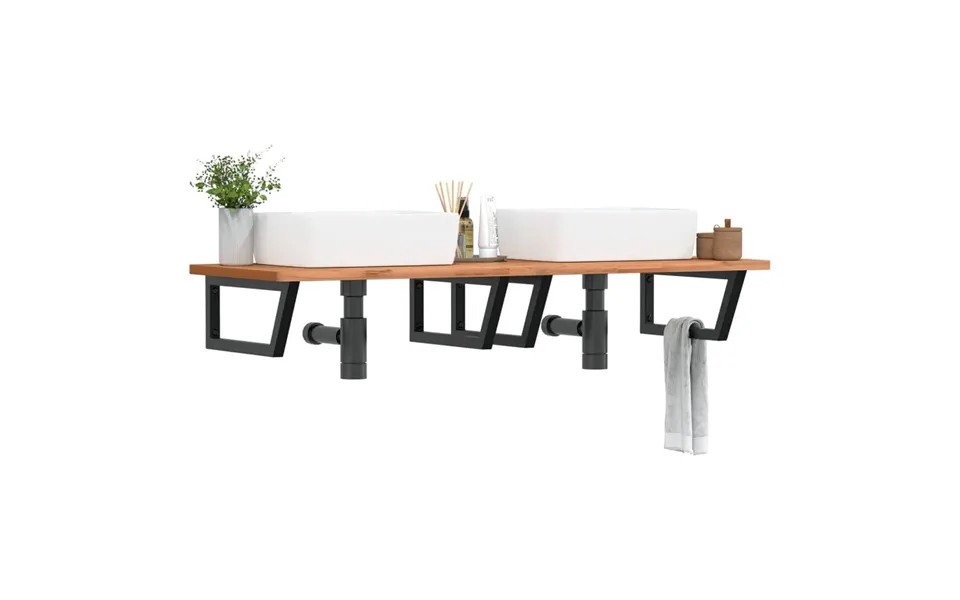 Hyldebeslag Til Håndvask 2 Stk. Trapez Stål Sort