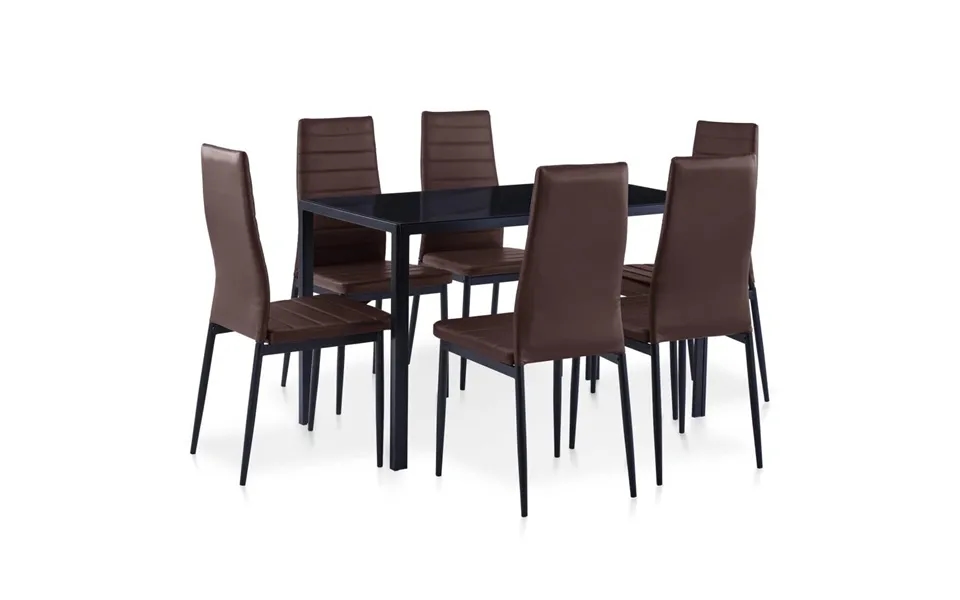 Spisebordssæt I 7 Dele Brun