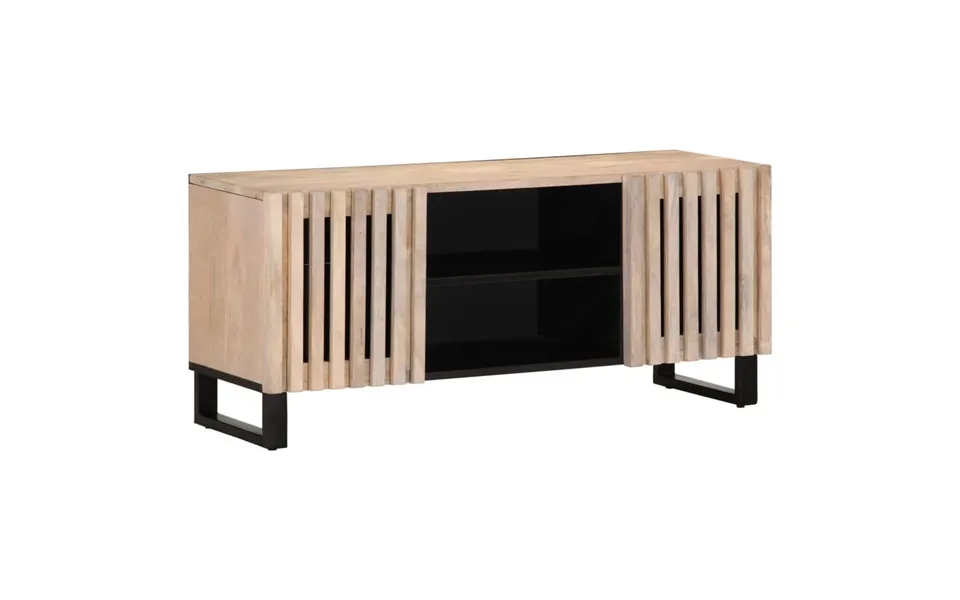 Tv-bord 105x34x46 Cm Massivt Mangotræ Hvid