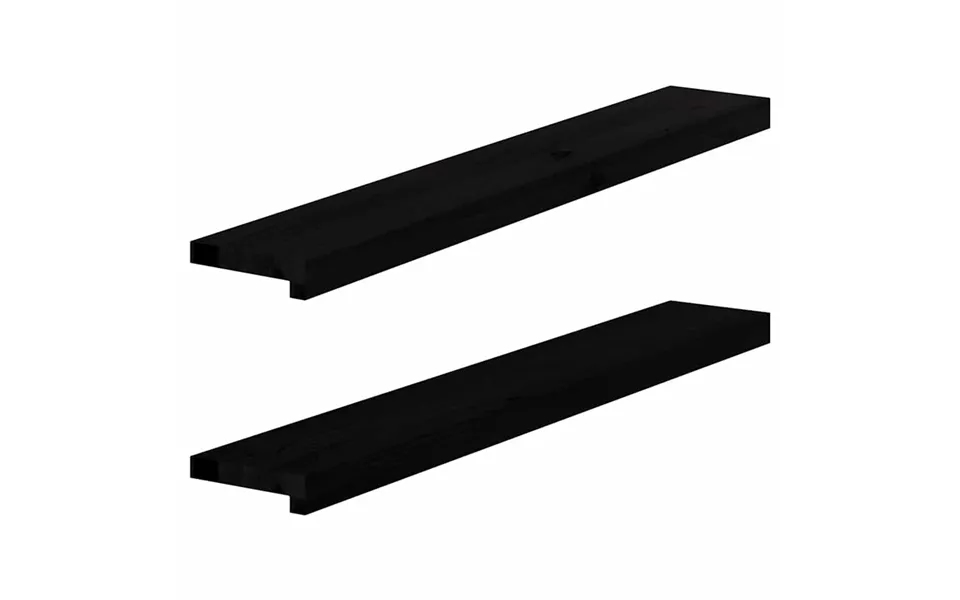 Vindueskarme 2 Stk Mørkebrun 100x15x2 Cm Massivt Egetræ