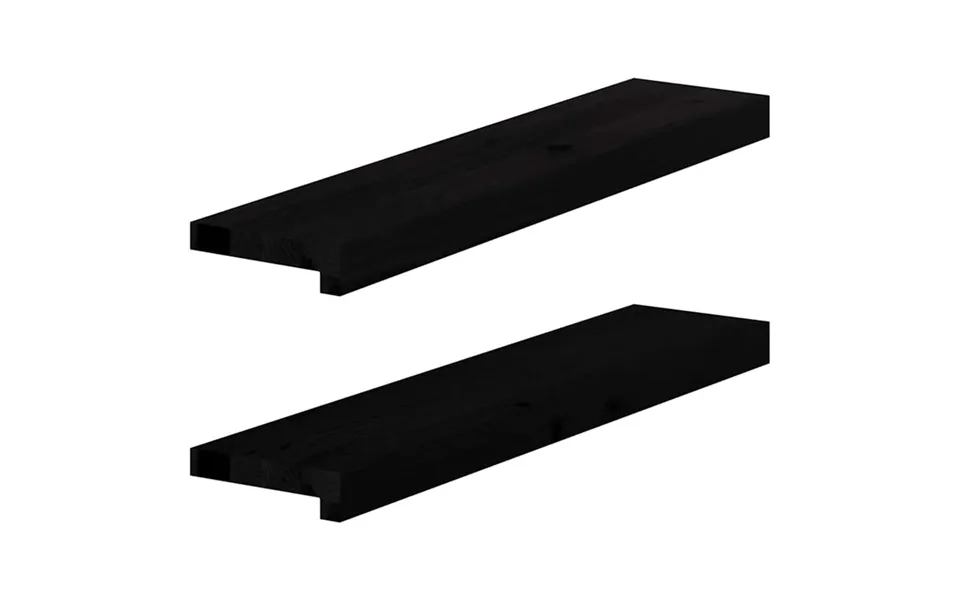 Vindueskarme 2 Stk Mørkebrun 70x15x2 Cm Massivt Egetræ