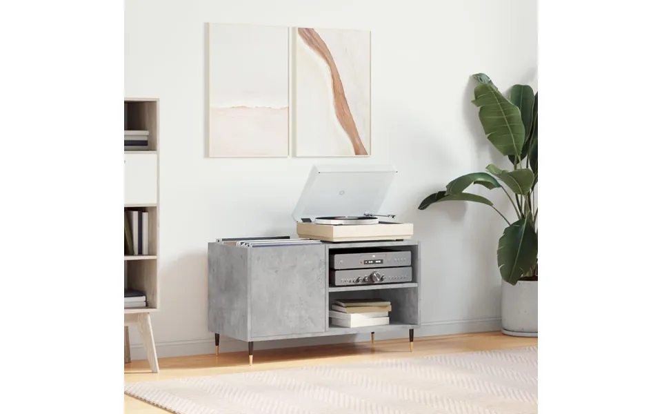 Vinylskab 85x38x48 Cm Konstrueret Træ Betongrå